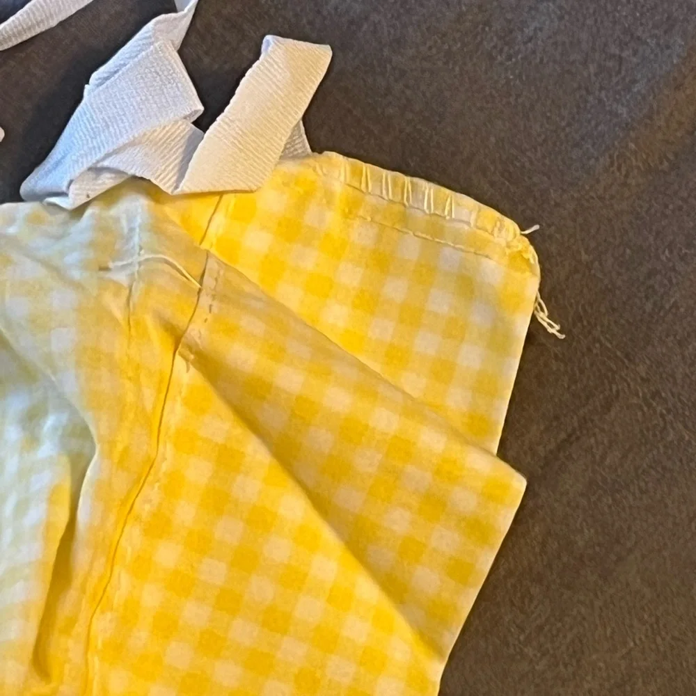 Pottery Barn Kids Yellow Checkered Duvet Cover